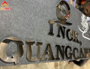 Gia công chữ inox trắng Inox Quang Cảnh