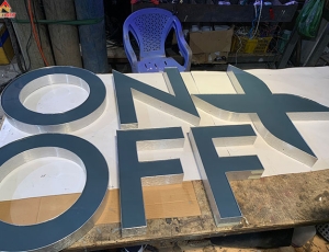 Gia công chữ mica ON OFF