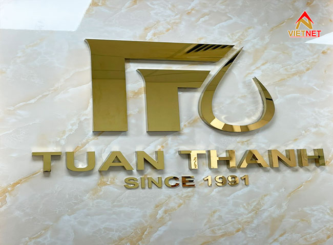 Làm bộ chữ inox vàng gương Tuấn Thanh