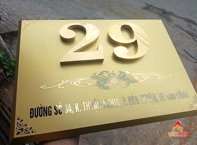 Bảng số nhà inox ăn mòn số nhà 29