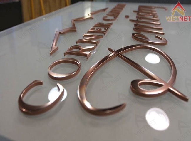 BẢNG HIỆU CHỮ INOX HỒNG
