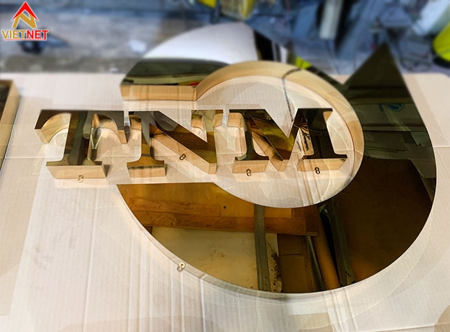 Gia công chữ inox vàng DNTN Vàng Bạc TNM