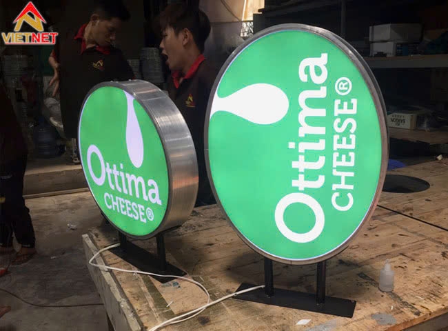 Gia công hộp đèn quảng cáo Ottima cheese