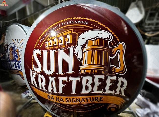 Hộp đèn mica hút nổi Sun Kraft Beer Festival