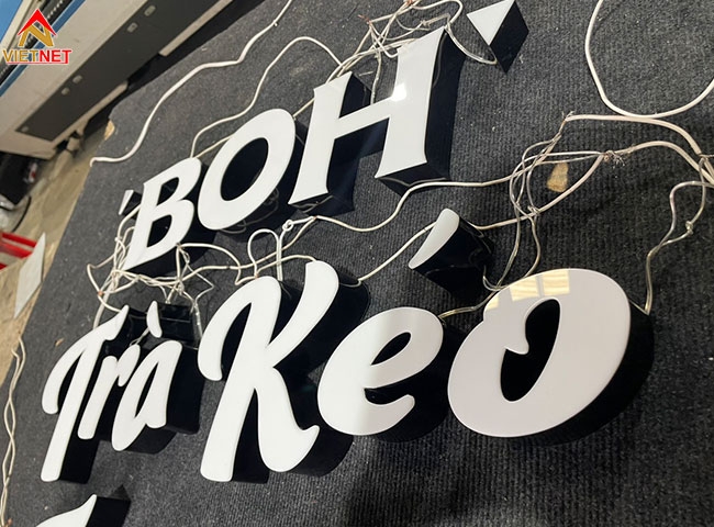Làm bảng hiệu chữ nhôm Trà kéo Teh Tarik